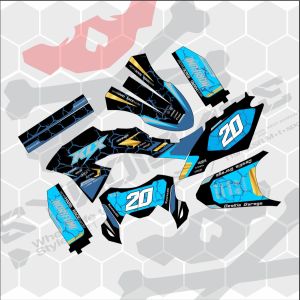 Decal/Stiker klx bf- crf150L-WR155/Gordon/ DTracker full body(Bisa ganti warna+nama+no)