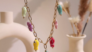 Portable and Comfortable Ceramic Bead Bracelet in Bright Color Designs for Trendy Women Who Love Fashion Statements