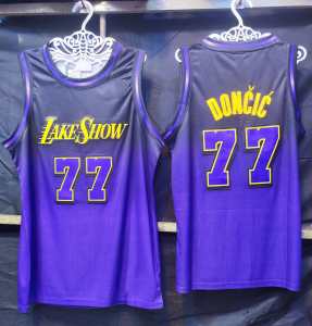 New Men Basketball Jersey 77 Doncic High-Quality Sports Shirt in Yellow/Blue/White