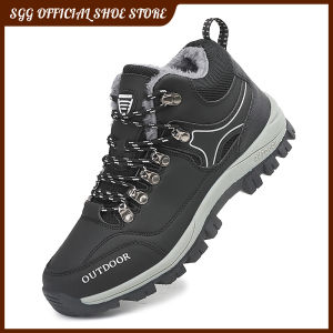 SGG ฤดูหนาวกลางแจ้งรองเท้าลำลองรองเท้าเดินป่าเบาะลูกไม้ขึ้นรองเท้านิรภัยที่มีความสูงสีดำกองทัพสีเขียวรองเท้าผ้าใบกันน้ำ