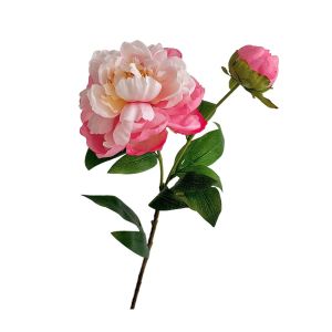 XYS9418888 Silk Cloth Artificial Peony Bouquet 2 Head Lifelike Peony Flower Bundle DIY Artificial Flower Photography Prop