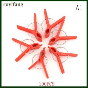 ruyifang 100pcs Plastic grafting clips สวนพืชผักแบนและรอบ