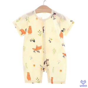 🚀ส่งฟรี บอดี้สูทเด็ก 0-1 ปี กระดุมหน้า ผ้าโปร่ง ไม่ร้อน เสื้อผ้าเด็ก ชุดเด็ก ชุดเด็กแรกเกิด ผ้าบาง BS181-1