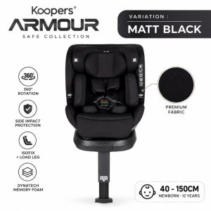 Koopers Armour Kerusi Keselamatan Bayi R129 360° ISOFIX | Newborn-12 Years Car Seat