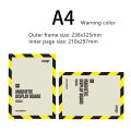 REAP Multi-function A4 Magnetic Warning design Photo frame edge Picture frame Wall paper Wall sticker Advertising poster frame Display card Office Applicable to government document certificates for building permits or attention caution hazard. 