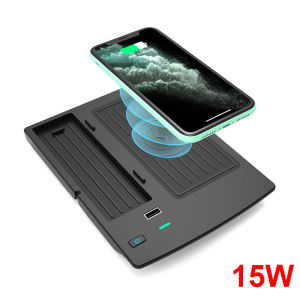 15 Wát sạc không dây Qi xe cho Honda Accord 2018-2022 phụ kiện hộp giữa xe ô tô nhanh điện thoại di động Bộ sạc tấm sửa đổi nội thất sản phẩm