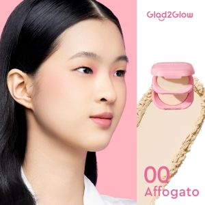 diskon......Glad2Glow Perfect Blurring Powder Foundation setting two way cake TWC Mengandung squalane dan vitamin E concealer pengontrol minyak 8 jam meratakan warna kulit bantalan udara yang menjaga kelembapan alas bedak krim BB concealer g2glow off