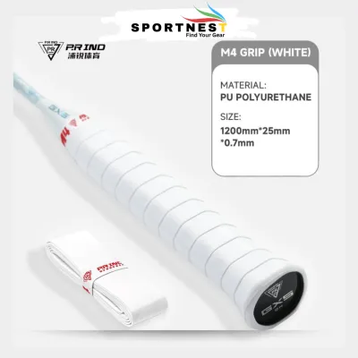 { 10 FREE 3 } P.R IND M4 Overgrip – M4 Grip Anti-Slip Fast-Dry Tape for Racket Handle with Extra Sticky Double-Sided Film Design