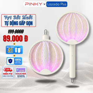 Vợt Muỗi Thông Minh Kiêm Đèn Bắt Muỗi Tự Động 2IN1 Với Pin Sạc 1200 mAh Tăng Điện Thế 3000V - BẢO HÀNH 12 THÁNG