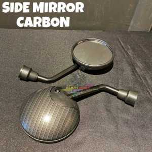 SIDE MIRROR UNIVERSAL CLASIC CARBON SIDE MIRROR BULAT HONDA YAMAHA ACCESSORIES MOTOR Y15ZR EX5 DREAM Y16 KRISS WAVE Y15