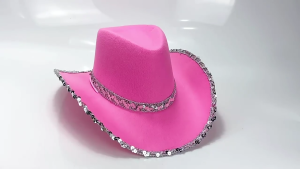 Sequin Cowgirl Hat Women Bachelorette Party Birthday Party Hats For Adults Cowgirl Party Disco Dress Up