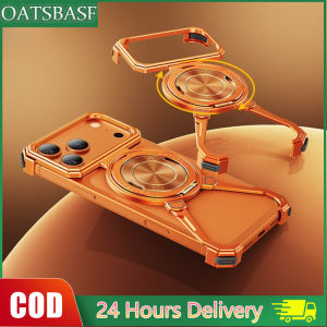 OATSBASF Mechanical Claw Metal Frameless Phone Case Comes with A Stand and Supports MagSafe for IPhone 17 Pro Max/17 Pro