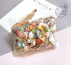 {Tím.Store} CÓ MẪU MỚI! COMBO 30-50 THUN CỘT TÓC 3D CHUN BUỘC TÓC NHIỀU HÌNH CUTE XINH XẮN