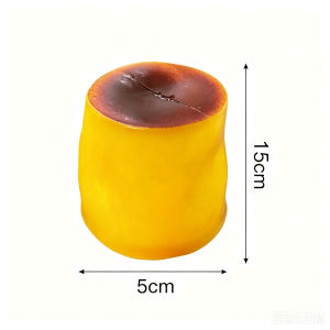 Squishy Caramel Pudding Squeeze Toy Handmade Stress Ball Fidget Toys Food-shaped Pudding ASMR Sensory Stress Relief Toys for Adults Gift
