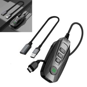 Virtual Surround Sound GS20 Type C/USB Mini Sound Card External for Computers Tablets Notebook PC Widely Ued