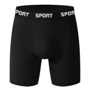 Mens Long Boxer Briefs Multipack Quick Dry Polyester Spandex High Elastic 3D Contour Pouch Underwear for Sports Daily Wear