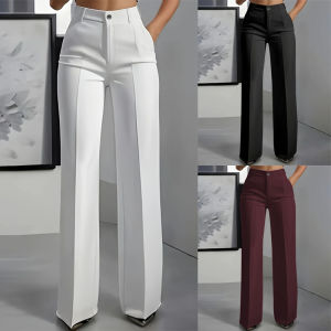 Casual Pants Dry and Elegant Inclusiveness Straight Pants Straight High-waisted Drape Easy to Wear