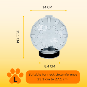 Transparent Breathable Cat Muzzle Adjustable Cat Helmet Cat Muzzle Head Cover Anti-Licking Head Cover Pet Helmet for Grooming