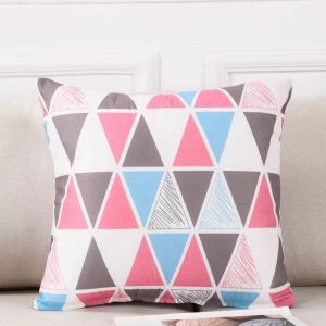 1 Pcs Pillow Case Cotton Linen 45*45CM Geometrical Pattern Cushion Cover For Sofa Living Room Home Decor Square Pillowcase