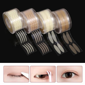 600pcs Clear Beige Double Eyelid Tape Stripe Big Eyes Invisible Double Fold Eyelid Shadow Tape Sticker Makeup Beauty Tool