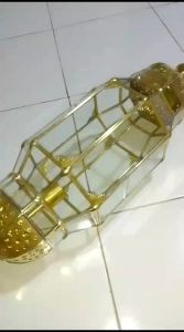 kap lampu gantung jumbo bahan Kuningan&kaca jumbo