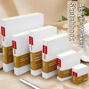 MACRAMEX Thick Paper Paint Book Not Transparent to Ink 58 Sheets Draw Book Portable Tearable Sketchbook Student