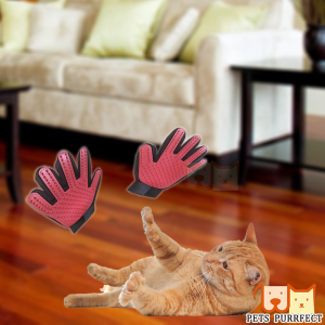 Pets Purrfect Pet Grooming Glove Dog Cat Hair Brush Comb Efficient Deshedding Sarung Tangan Berus Bulu Kucing