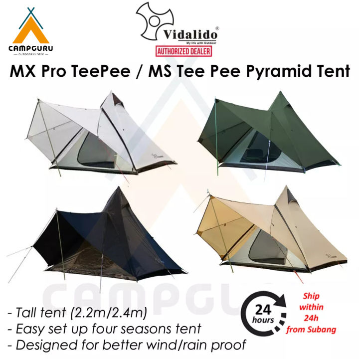 VIDALIDO Indian Style Pyramid Tent MS Teepee MX Pro Waterproof Double ...