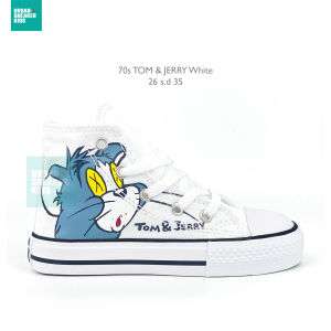 Sepatu Anak Converse001 Tom & Jerry White 21-35 Toodlers 1-10 Tahun Anak Usia TK SD