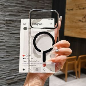 For Xiaomi POCO F8 Ultra Case Hard PC Transparent Magnetic wireless charging Protective Back Cover Case For POCO F8 Pro Shell