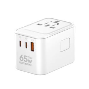 Universal Power Adapter 45W 65W for Laptops and Devices with USB C and USB A Port Covers 300+ Countries