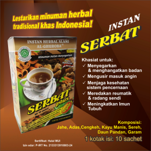 SERBAT PLUS Minuman Instan Herbal Radang Masuk Angin Kotak 200gr Al-Ghuroba
