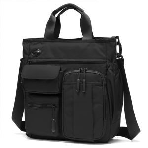 Men Multifunction Shoulder Messenger Bag Headphone Hole Waterproof Nylon Travel Handbag Large Business Storage Sling Bags2026