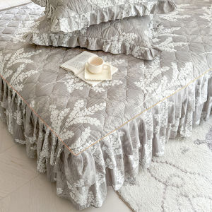 Bọc xung quanh diềm bao quanh giường dày đàn hồi Ruffle bedsheet với váy hoa chống trượt chần tấm ga trải giường có thể giặt Ga Trải Giường