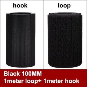 Sew on Hook and Loop 1Meter Pair Non-Adhesive Back Nylon Strips Fabric Fastener Interlocking Tape (without glue)