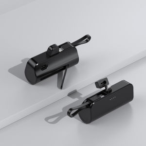 Capsule Power Bank Mini Portable PowerBank 5000mAh Dengan Kabel Type-C / Lightning Powerbank