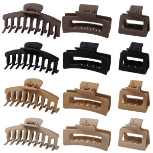 2026 Hot Sale [ Shipped from China ] hair claw clip set for flat heads matte claw clips oval shark duckbill hair accessories B3