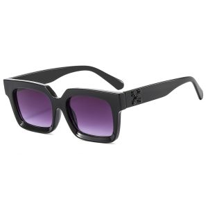 Janine fashion square frame X print sunglasses punk personality fashion vintage mens and womens sunglasses