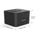 FIDECO YPZ04-S2-U3 USB3.0 DUAL BAY DOCKING FOR 2.5" 3.5" SATA HDD/ SSD MR114 Black (MR114BK). 