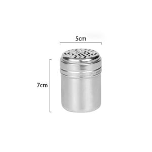 CHENJIE Multi-purpose Seasoning Jar Stainless Steel Spice Jar Spice Pepper Shaker Rotating Cover Salt Sugar Bottle