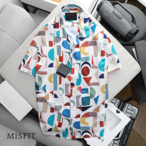 Áo đi biển nhóm gia đình MISFIT loại áo sơ mi nam ngắn tay in 3d du lịch vải lụa mềm mặc thoải mái không nhăn HOATIET