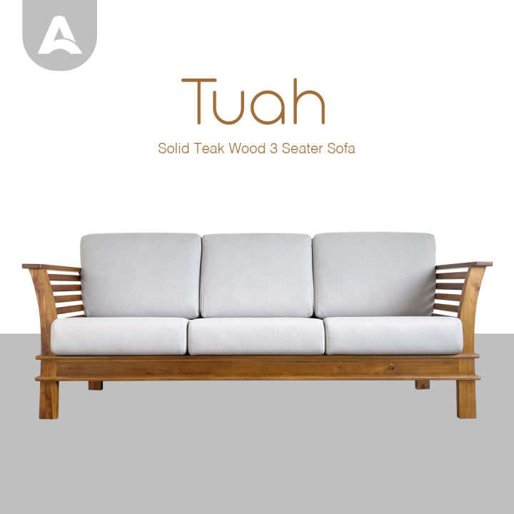 Arturo - Tuah Solid Teak Wood Sofa Set (1/2/3 Seaters / Ottoman ...
