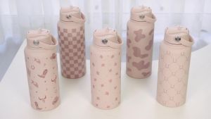 Maple Leaf Water Bottle 32oz Stainless Steel with Lid & Straw Fall Insulated Bottles Gift for Women Girls Autumn Gifts