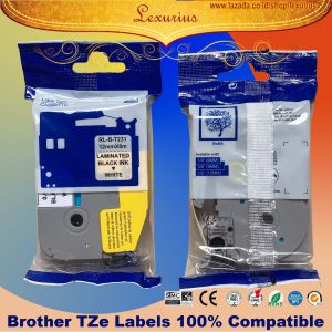 Brother Label tape compatible printer P-touch PT-D210 E300 PT-H110 PT-E800T PT-E850TKW PT-P900W PT-P950NW Label TZE-231 12mm x 8m Black on White TZE231