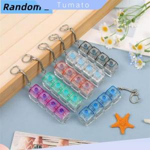 Tumato 1 2 pcs Fidget giải nén Bàn phím im lặng dạ quang Keyring Túi Mặt dây chuyền giảm căng thẳng Đồ chơi chống căng thẳng ngón tay Bàn phím trò chơi Quà Tặng