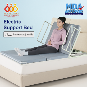 [Same-Day Delivery] Electric Backrest & Footrest Adjustable Support Bed Sandaran Katil Hospital + Mattress