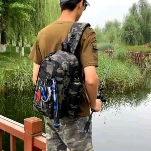 กระเป๋าตกปลา 1 คัน กระเป๋าผู้ชาย ใส่อุปกรณ์ตกปลา ใส่เบ็ดได้ กันน้ำได้ ไม่รงรัง