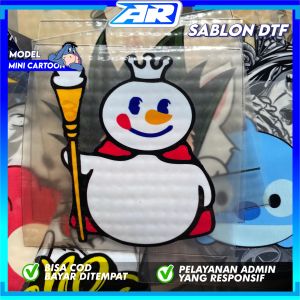 AR Sticker Sablon Setrika Sablon DTF PRINTING Motif Mini Face Cartoon