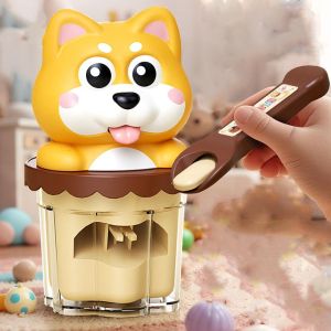 BABYBANG Food Feeding Pudding Dog Set Feeding Toy Role Play Simulation Play House Toys Creative 3D Talking Pudding Dog Toy Childrens Toy