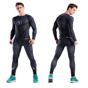 [Hithard] Bộ đồ thể thao nén cho Nam Bộ đồ chạy bộ quần áo tập thể dục tập gym quần áo thể thao tập thể dục khô phù hợp với áo sơ mi quần cosplay MMA bjj R